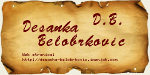 Desanka Belobrković vizit kartica